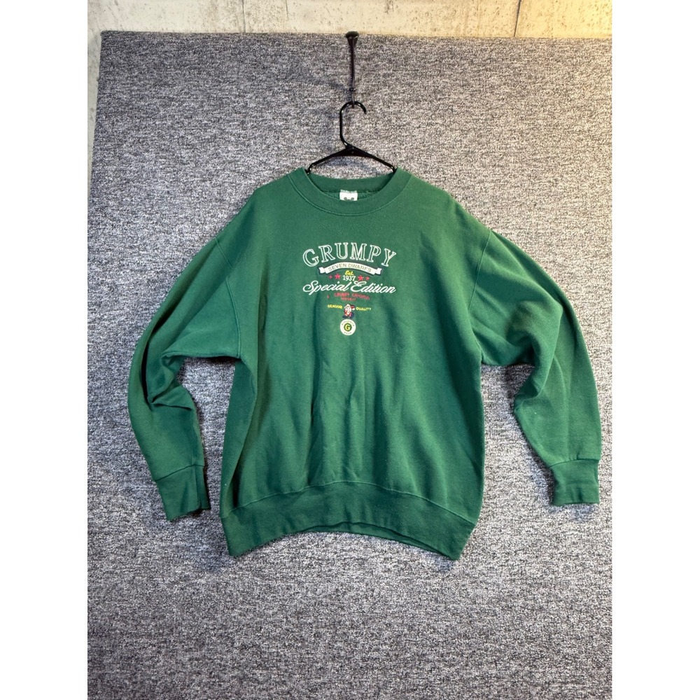 Disney Catalog Grumpy Seven Dwarfs Special Edition Green Sweatshirt Mens XL USA